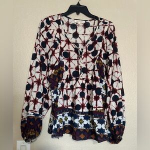 ANTHROPOLOGIE SOLITAIRE BOHO BLOUSE PEASANT TOP